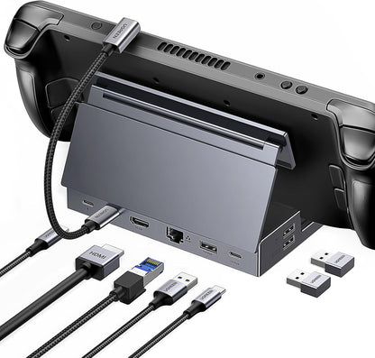 UGREEN Steam Deck Dock 9-in-1 USB C Docking Station Foldable Stand