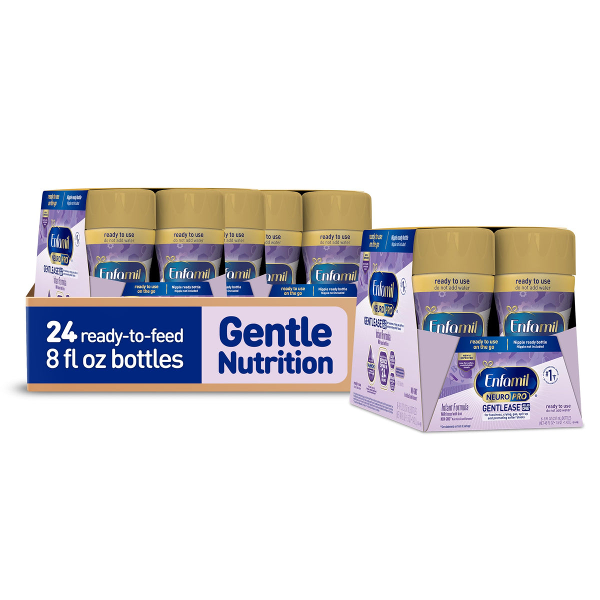 Enfamil NeuroPro Gentlease Ready-to-Feed Baby Formula, 2 Fl Oz, 24 CT