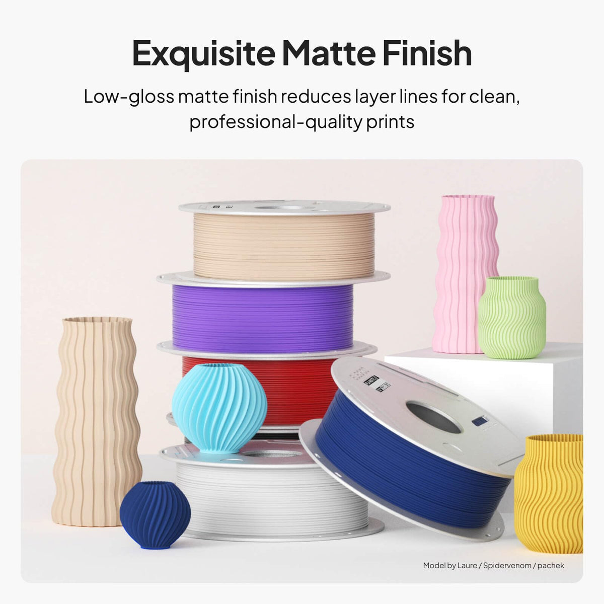 ELEGOO Matte PLA 3D Printer Filament 1.75mm Navy Blue 1KG