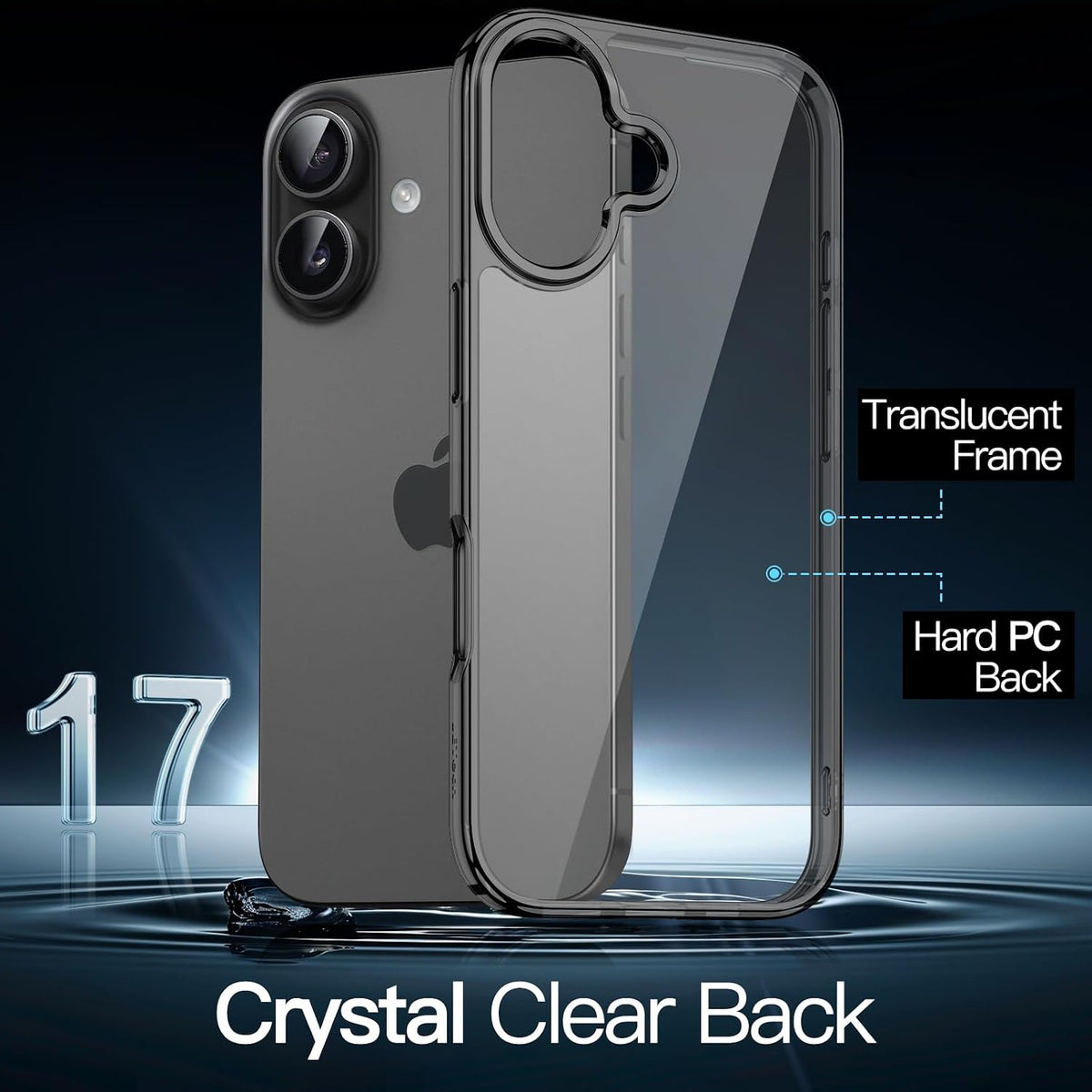 JETech Case for iPhone 17, Anti-Yellowing, Clear