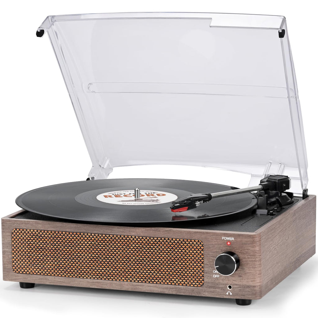 Seasonlife® Record Player for Vinyl Turntable with Speakers,Pale Purple