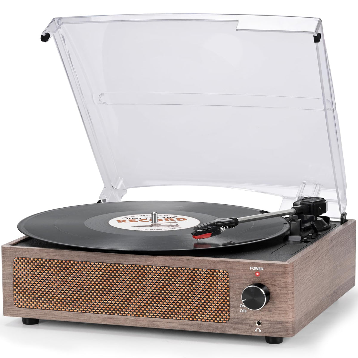 Seasonlife® Record Player for Vinyl Turntable with Speakers,Pale Purple