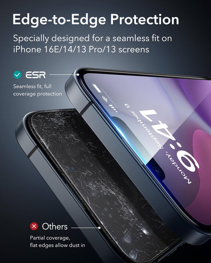 ESR 3 Pack for iPhone 17/iPhone 16 Pro Screen Protector, Align Frame