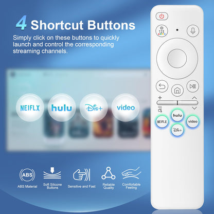Replacement for Samsung TV Remote, for All 2018-2024 Samsung Remote Control for Smart TV with Voice Control. No Solarcell. 2-Year Warranty.