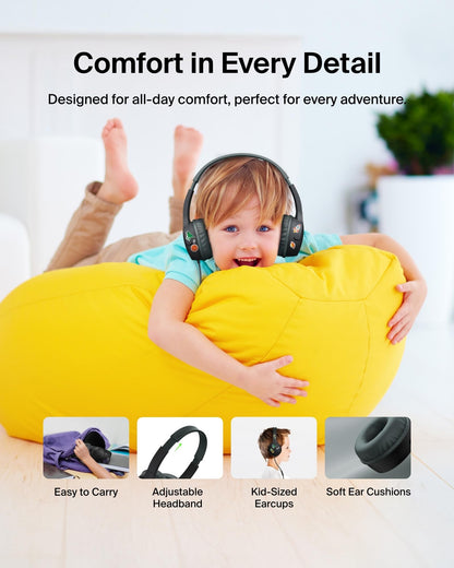 Belkin SoundForm Mini Kids Headphones, Wireless&Wired, 30H Playime, School