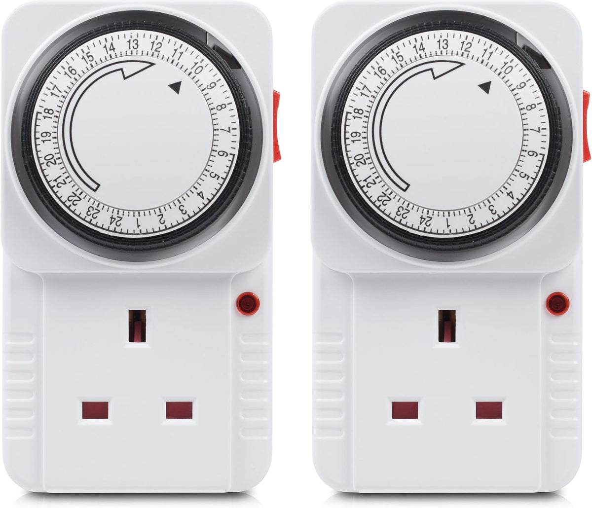 hbn 24Hour Mechanical Timer Plug Socket UK,Light Timers for Home Security