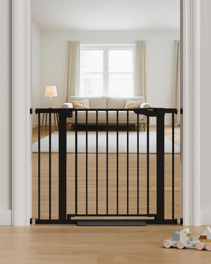 Cumbor 29.7-51.5 in Extra Wide Baby Gate for Stairs, Dog Gate Indoor Black