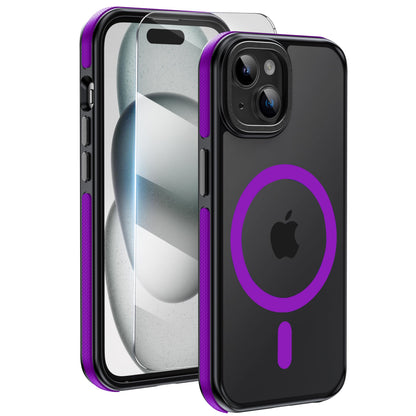 toushion 3 in 1 for iPhone 15 Plus Case Transparent