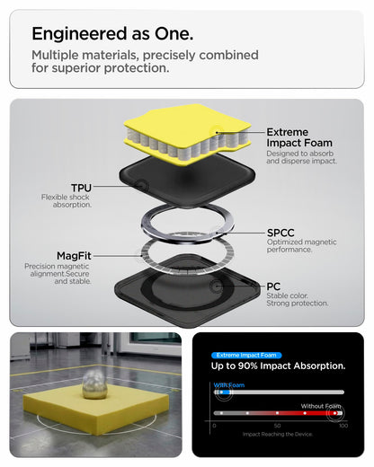 Spigen for Galaxy S26 Case, Tough Armor MagFit [Kickstand] [Compatible with MagSafe] [Military-Grade Protection] - Black