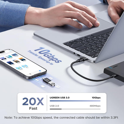 UGREEN USB to USB C Adapter Combo 4-Pack, 10Gbps USB C Converter Space Gray