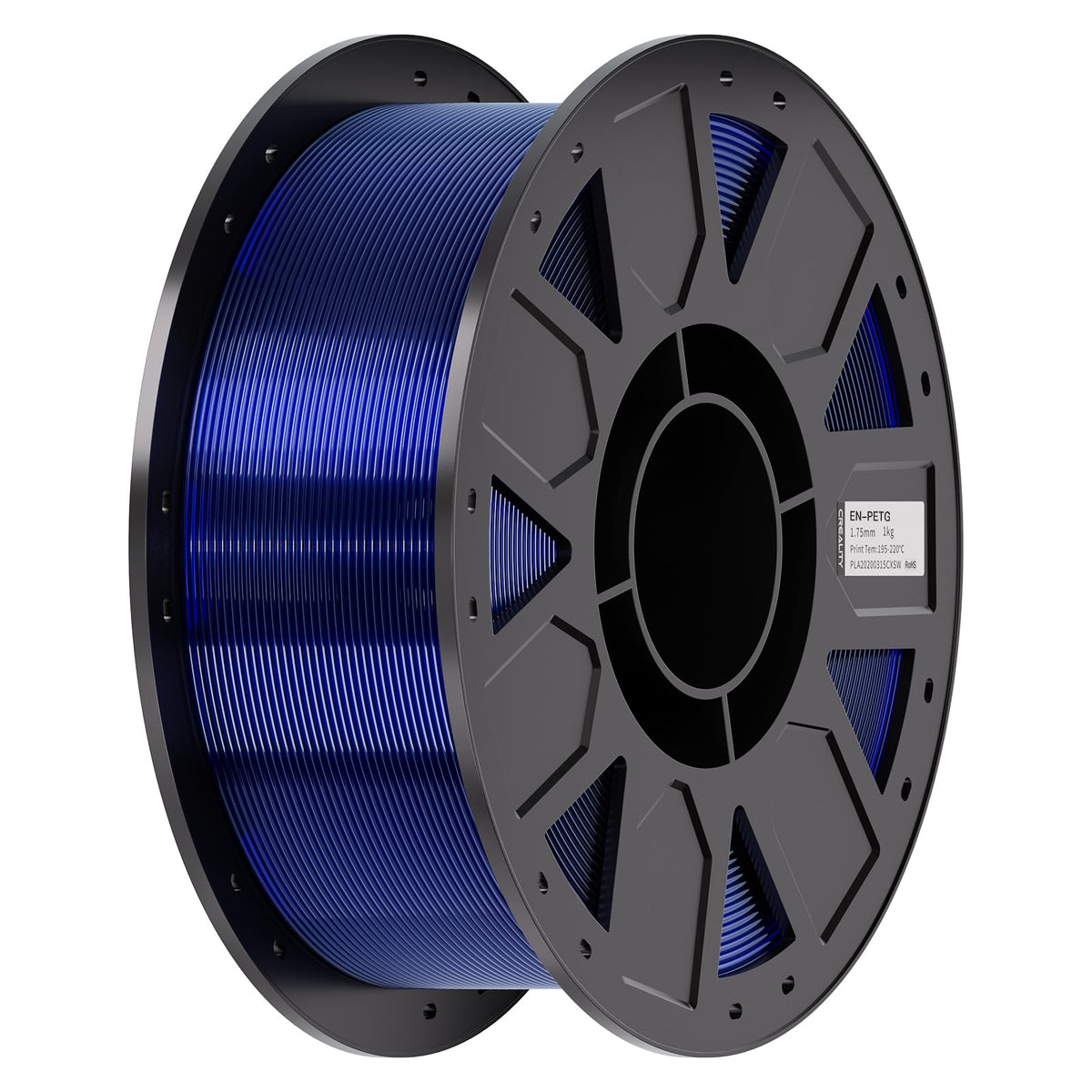 Creality PETG Filament 1.75mm 4KG, Black+White+Blue+Red, Total 4-Pack
