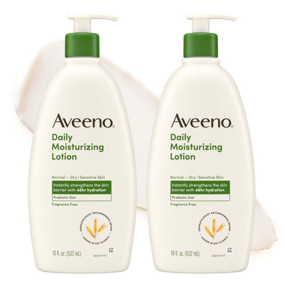 Aveeno Daily Moisturizing Body Lotion, Fragrance-Free, 18 fl. oz