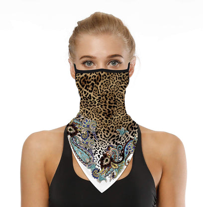 YAYOUREL Neck Gaiter Face Mask Bandanas for Men Women UV Face Scarf Cover Ear Loop Hole Facemask for Fishing Running Cycling