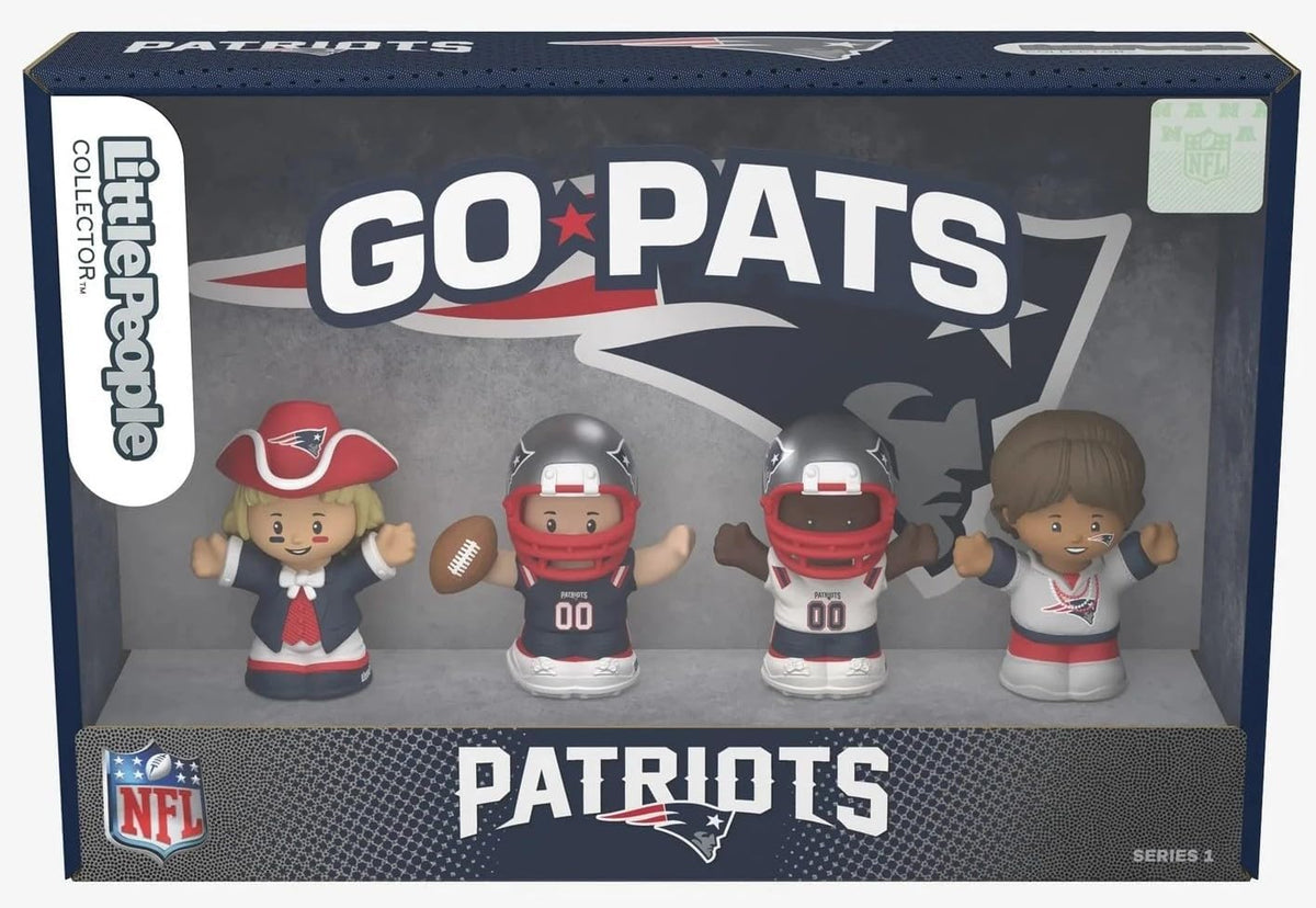 Patriots Little People Collector 4 Pack Figure Set Featuring 2 Players and 2 Super Fans