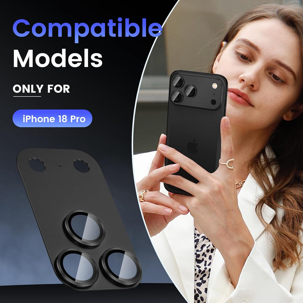 Tensea for iPhone 15 Pro Max/iPhone 15 Pro Camera Lens Protector