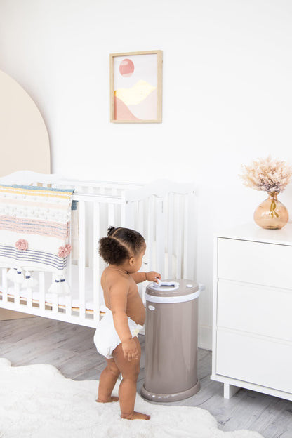 Ubbi Stainless Steel Diaper Pail, No Special Bags, Odor-Locking, White