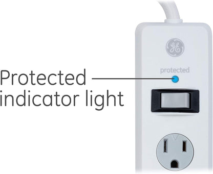 GE Surge Protector Power Strip, 2 Pack, 6 Ft Extension Cord