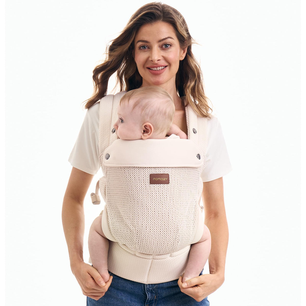 Momcozy PureHug Baby Carrier - Ergonomic, Cozy and Lightweight for 7-45 lbs