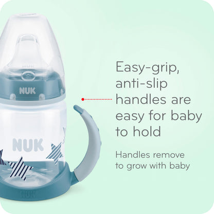 NUK First Choice Learner Sippy Cup 2.0, 10oz, 2-Pack, Pink Bunnies