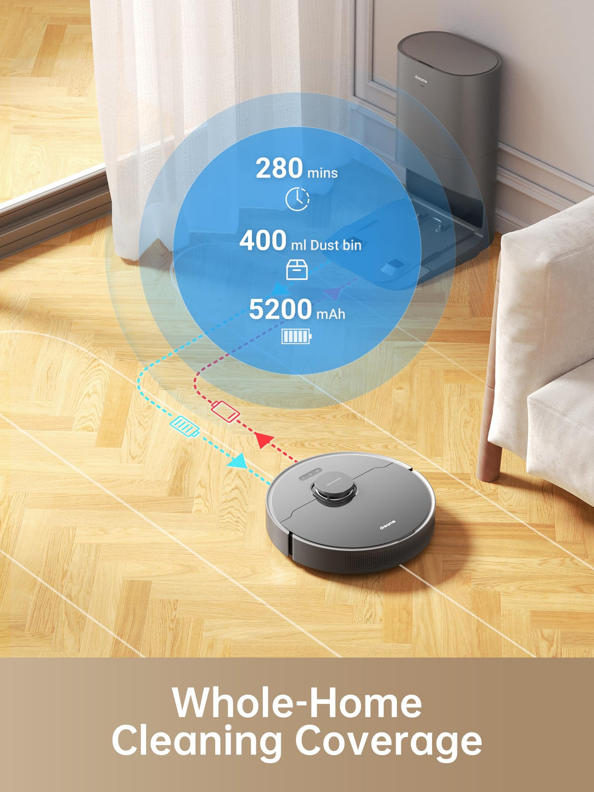 DREAME L40s Ultra AE Robot Vacuum and Mop, Self Emptying & Auto Refill