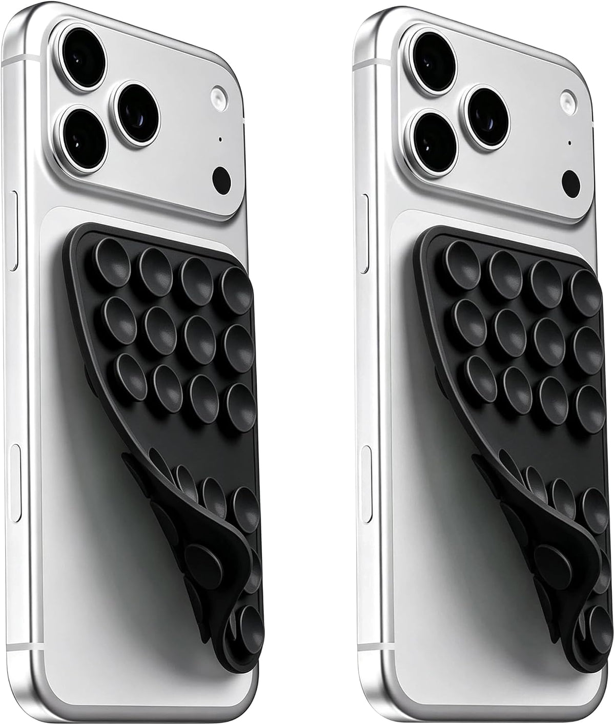 Upgraded Double Sided Silicone Suction Phone Case Detachable Mount, White
