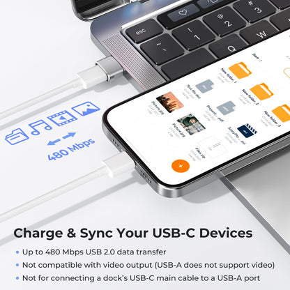 Basesailor USB to USB C Adapter,USBC Female to USB A Male Charger Adapter