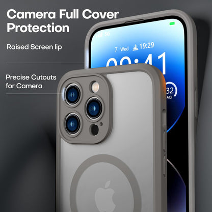 ImpactStrong Magnetic Guard Designed for iPhone 17 Air Case [Camera Protection] [Military Grade Drop Tested] [Compatible with MagSafe] Slim Translucent Matte Phone Case (6.6") - Navy Blue