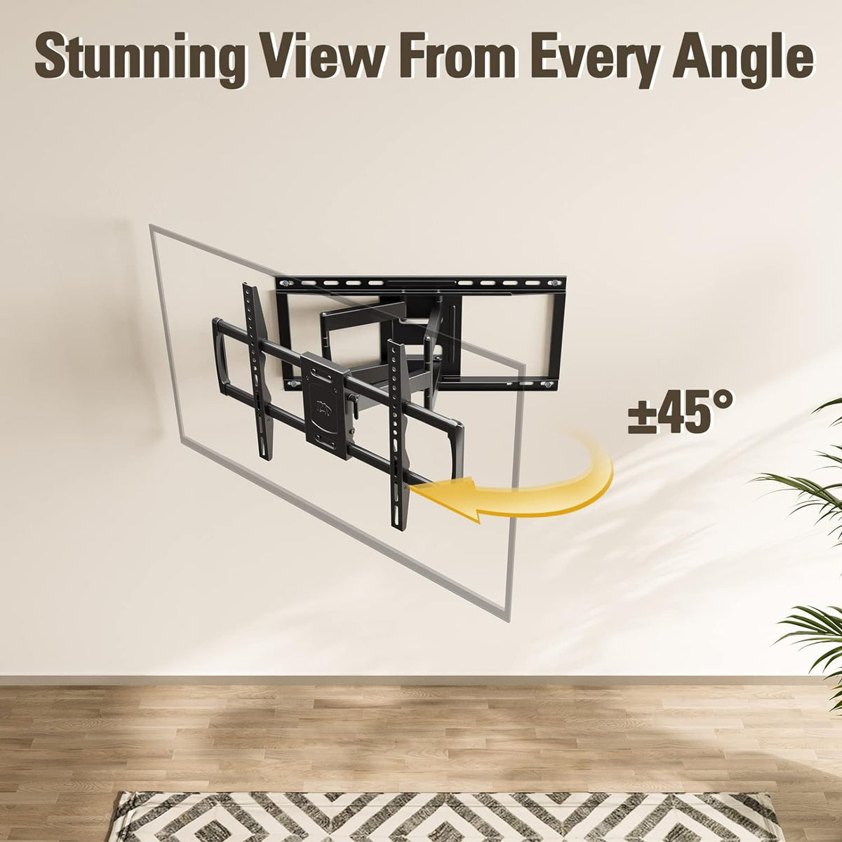 Mounting Dream Full Motion TV Wall Mount for Most 42-90 Inch TV Heavy Duty