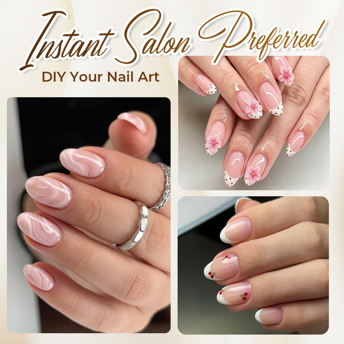 UNA GELLA Short Sharp Square Nail Tips 504pcs X-Soft Flat Square Nails