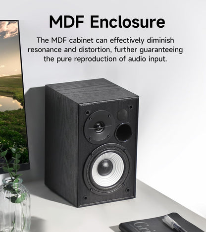 Edifier R990BT 2.0 Active Multimedia Speakers - Bluetooth Bookshelf Speakers - Powered Studio Monitor Speaker - MDF Enclosure - 24W RMS (Pair)