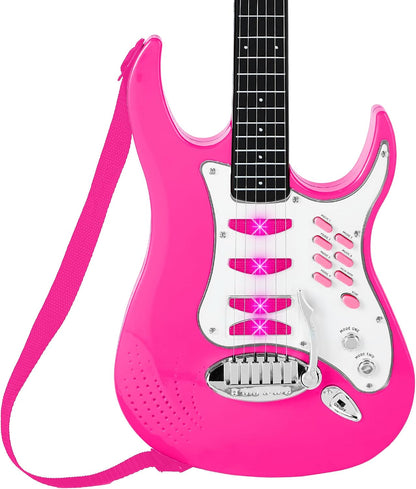 Best Choice Products Kids Guitar Set with Microphone & Amp, Pink