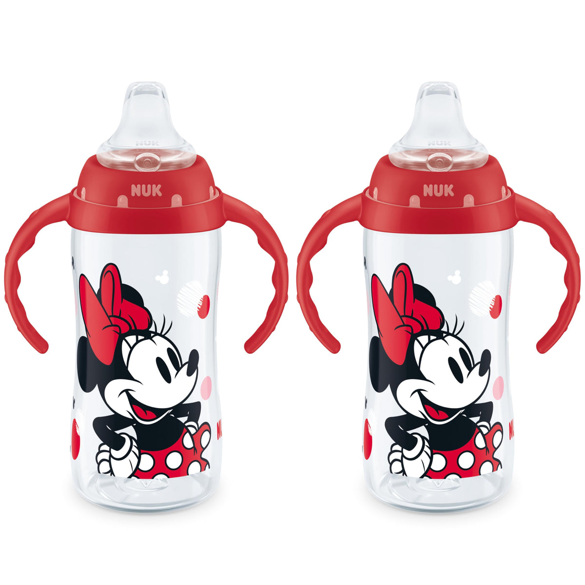 NUK Learner Cup, Ms. Rachel, 10 oz, 8+ Months, 2 pack – Soft Spout, Easy-Grip Handles, BPA Free, Spill Proof Transition Sippy Cup