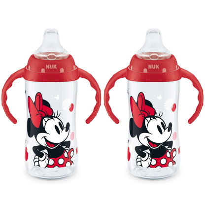 NUK Learner Cup, Ms. Rachel, 10 oz, 8+ Months, 2 pack – Soft Spout, Easy-Grip Handles, BPA Free, Spill Proof Transition Sippy Cup