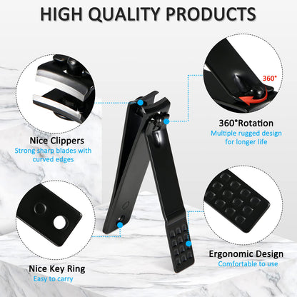 MINKINH Nail Clippers Set Manicure Pedicure Kit, 26-Piece Stainless Steel