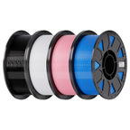 Creality PETG Filament 1.75mm 4KG, Black+White+Blue+Red, Total 4-Pack