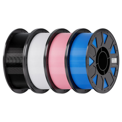 Creality PETG Filament 1.75mm 4KG, Black+White+Blue+Red, Total 4-Pack