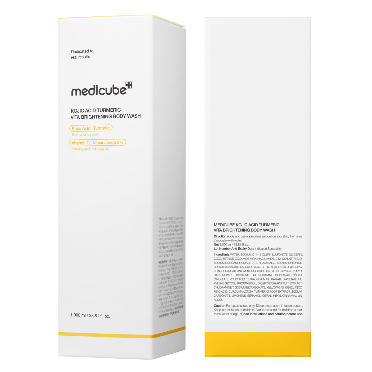 medicube Kojic Acid Turmeric Brightening Body Wash, 13.52 fl.oz
