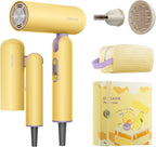 Dreame Pocket Cake Dual Voltage Hair Dryer with Diffuser, Travel Blow Dryer