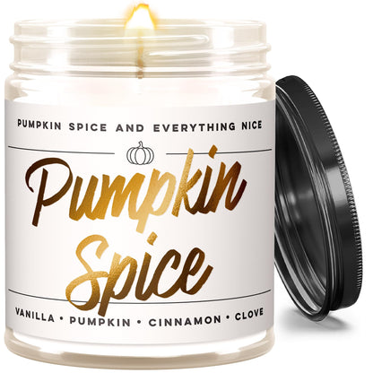 Wax & Wit Fall Candles for Home Scented – Apple, Cinnamon, Clove, Orange – Perfect Home Décor Gifts for Autumn, Holiday, Christmas, Winter - 9oz, Soy Wax, 50 Hour Burn