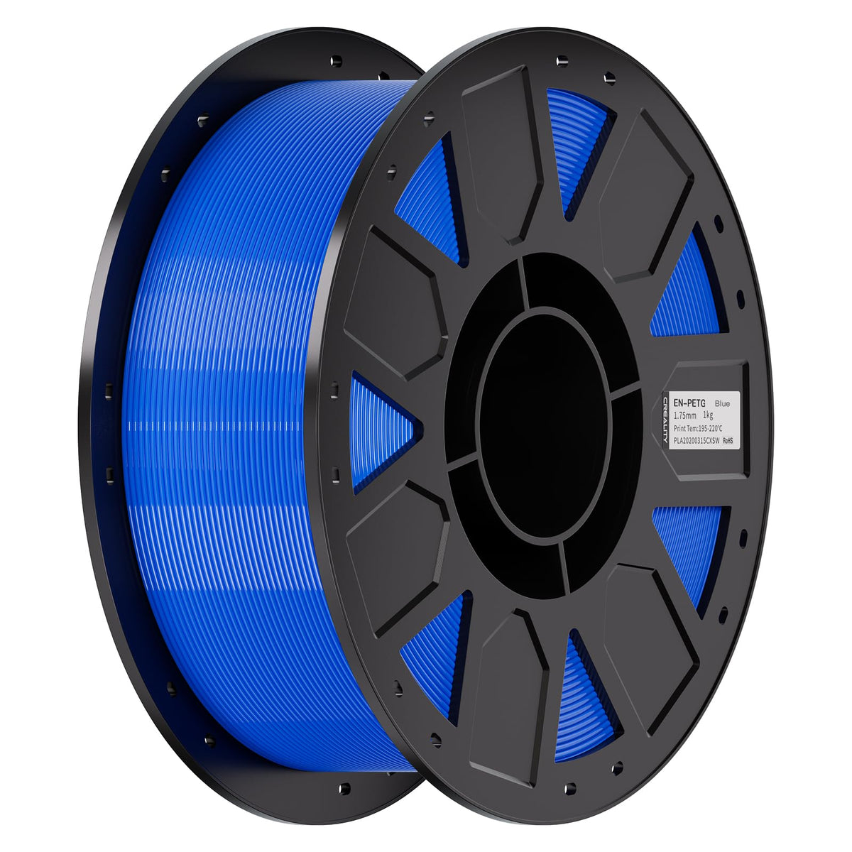 Creality PETG Filament 1.75mm 4KG, Black+White+Blue+Red, Total 4-Pack