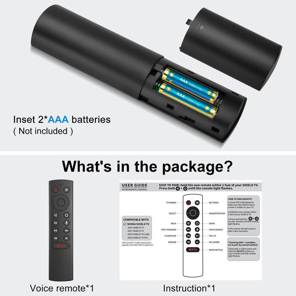 Replacement Remote Control for Hisense Smart Google TV，for Hisense UHD 4K ULED Google TVs