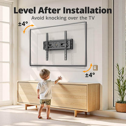 55 65 75 85 inch Tilting TV Wall Mount for 32-90 '' TVs, Low Profile TV Mount Bracket, Safe Lock & Quick Release,Max VESA 600x400mm, 24 inch Studs,132 lbs, Fit Most 55+ 75+ 85+ 86 TVs