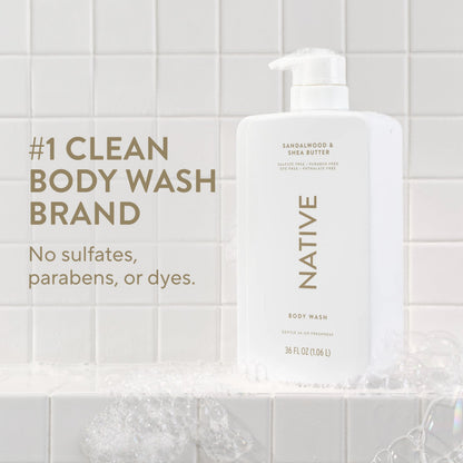 Native Body Wash 3 Pack - Natural Body Wash Women & Men - SLS & Paraben Free - Cucumber & Mint, Coconut & Vanilla, Lavender & Rose