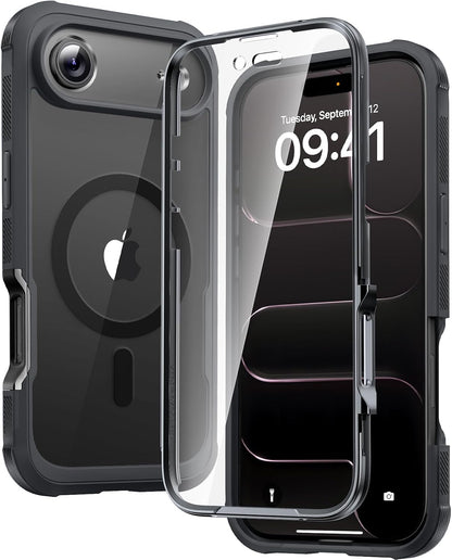 Diaclara Designed for iPhone 15 Plus Case 6.7 Inch, Full-Body Clear Bumper Cases w/Built-in Screen Protector, 360 Protective Rugged Case + Glass Camera Lens Protector,Mint Green