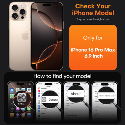 TAURI for iPhone 16 Pro Case, Compatible with MagSafe, Clear
