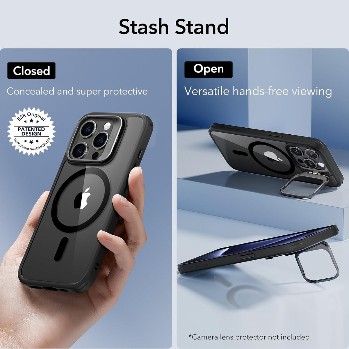 ESR Classic Hybrid for iPhone 18 Pro Max/17 Pro Max Case with Flex Stand