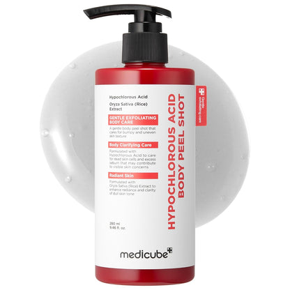 medicube Body Peel Shot with Hypochlorous Acid, For Exfoliating & Soothing