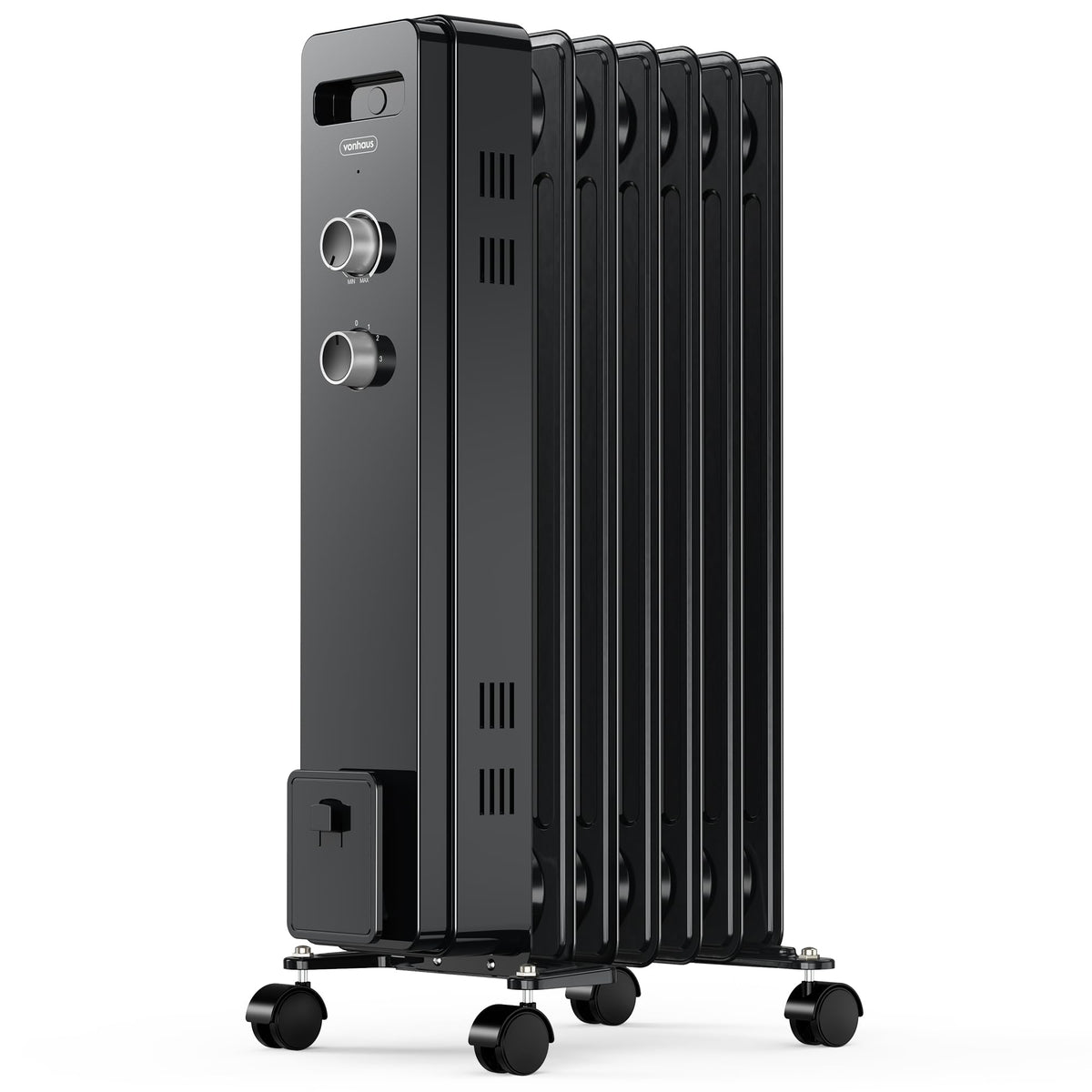 VonHaus Oil Filled Radiator 11 Fins – 2500W, 3 Heat Settings, 24 Hour Timer