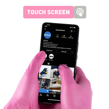 OKIAAS Vinyl Disposable Gloves, Latex-Free, Powder Free, Food Grade