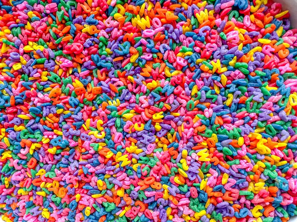 2 Cups of Rainbow Pasta Sensory Bin Filler for Sensory Table - Elbow Noodles